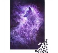 Jigsaw Puzzle 500 Pieces Purple Wolf Square Puzzles for Adults And Wooden Puzzles Home Decoration Puzzle Toys 500pcs (52x38cm)