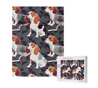 Jigsaw Puzzle 500 Pieces Puzzles for Adults, beagle patterns Printed Game Jigsaw Puzzles for Home Wall Decor Gifts, 15 x 20.4 Inch