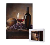 Jigsaw Puzzle 500 Pieces Puzzles for Adults, Grape Wine Printed Game Jigsaw Puzzles for Home Wall Decor Gifts, 15 x 20.4 Inch