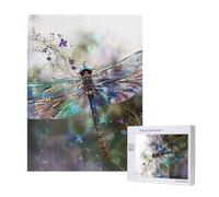 Jigsaw Puzzle 500 Pieces Puzzles for Adults, modern dragonfly Printed Game Jigsaw Puzzles for Home Wall Decor Gifts, 15 x 20.4 Inch