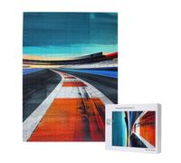 Jigsaw Puzzle 500 Pieces Puzzles for Adults, Race Track Printed Game Jigsaw Puzzles for Home Wall Decor Gifts, 15 x 20.4 Inch