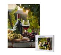 Jigsaw Puzzle 500 Pieces Puzzles for Adults, Red Wine Printed Game Jigsaw Puzzles for Home Wall Decor Gifts, 15 x 20.4 Inch