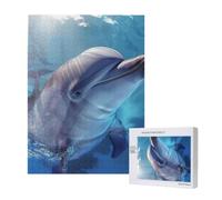 Jigsaw Puzzle 500 Pieces Puzzles for Adults, winter the dolphin Printed Game Jigsaw Puzzles for Home Wall Decor Gifts, 15 x 20.4 Inch