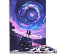 Jigsaw Puzzle 500 Pieces Starlit Vortex Black H Square Puzzles for Adults And Wooden Puzzles Home Decoration Puzzle Toys 500pcs (52x38cm)