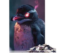 Jigsaw Puzzle 500 Pieces Surreal Penguin Glowing Square Puzzles for Adults And Wooden Puzzles Home Decoration Puzzle Toys 500pcs (52x38cm)