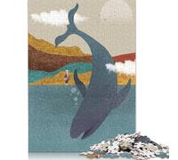 Jigsaw Puzzle 500 Pieces Whale And Girl Square Puzzles for Adults And Wooden Puzzles Home Decoration Puzzle Toys 500pcs (52x38cm)