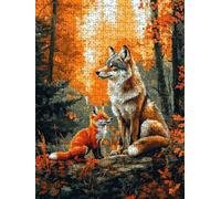 Jigsaw Puzzle 5000 Piece, Animal Fox Puzzles for Adults 5000, Jigsaw Puzzle Games Classic Educational, Wooden Puzzles, The Impossible Challenge, for Home Wall Decoration Gift BXHZW1-221