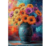 Jigsaw Puzzle 5000 Piece, Chrysanthemum Color Puzzles for Adults 5000, Jigsaw Puzzle Games Classic Educational, Wooden Puzzles, The Impossible Challenge, for Home Wall Decoration Gift BXHZW1-527
