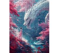 Jigsaw Puzzle 5000 Piece, Dragon Woman Puzzles for Adults 5000, Jigsaw Puzzle Games Classic Educational, Wooden Puzzles, The Impossible Challenge, for Home Wall Decoration Gift BXHZW1-605