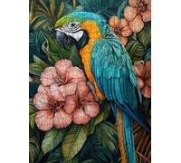 Jigsaw Puzzle 5000 Piece, Flower Parrot Puzzles for Adults 5000, Jigsaw Puzzle Games Classic Educational, Wooden Puzzles, The Impossible Challenge, for Home Wall Decoration Gift BXHZW1-432