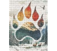 Jigsaw Puzzle 5000 Piece, Footprints Antelope Puzzles for Adults 5000, Jigsaw Puzzle Games Classic Educational, Wooden Puzzles, The Impossible Challenge, for Home Wall Decoration Gift BXHZW1-513