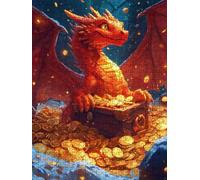 Jigsaw Puzzle 5000 Piece, Gold Wing Dragon Puzzles for Adults 5000, Jigsaw Puzzle Games Classic Educational, Wooden Puzzles, The Impossible Challenge, for Home Wall Decoration Gift BXHZW1-517