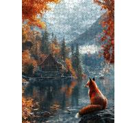 Jigsaw Puzzle 5000 Piece, Landscape Fox Puzzles for Adults 5000, Jigsaw Puzzle Games Classic Educational, Wooden Puzzles, The Impossible Challenge, for Home Wall Decoration Gift BXHZW1-809