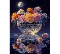 Jigsaw Puzzle 5000 Piece, Moon Vase Puzzles for Adults 5000, Jigsaw Puzzle Games Classic Educational, Wooden Puzzles, The Impossible Challenge, for Home Wall Decoration Gift BXHZW1-1053