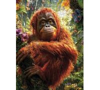 Jigsaw Puzzle 5000 Piece, Orange Monkey Puzzles for Adults 5000, Jigsaw Puzzle Games Classic Educational, Wooden Puzzles, The Impossible Challenge, for Home Wall Decoration Gift BXHZW1-142
