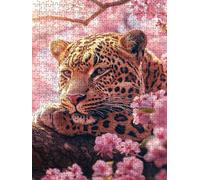 Jigsaw Puzzle 5000 Piece, Peach Blossom Tiger Puzzles for Adults 5000, Jigsaw Puzzle Games Classic Educational, Wooden Puzzles, The Impossible Challenge, for Home Wall Decoration Gift BXHZW1-872