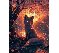 Jigsaw Puzzle 5000 Piece, Peach Tree Fox Puzzles for Adults 5000, Jigsaw Puzzle Games Classic Educational, Wooden Puzzles, The Impossible Challenge, for Home Wall Decoration Gift BXHZW1-875