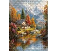 Jigsaw Puzzle 5000 Piece, Rural Mountains And Rivers Puzzles for Adults 5000, Jigsaw Puzzle Games Classic Educational, Wooden Puzzles, The Impossible Challenge, for Home Wall Decoration Gift BXHZW1886