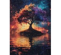 Jigsaw Puzzle 5000 Piece, Starry Sky Tree Puzzles for Adults 5000, Jigsaw Puzzle Games Classic Educational, Wooden Puzzles, The Impossible Challenge, for Home Wall Decoration Gift BXHZW1-955