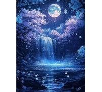 Jigsaw Puzzle 5000 Piece, Starry Sky Waterfall Puzzles for Adults 5000, Jigsaw Puzzle Games Classic Educational, Wooden Puzzles, The Impossible Challenge, for Home Wall Decoration Gift BXHZW1-954