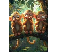 Jigsaw Puzzle 5000 Piece, Tree Branch Monkey Puzzles for Adults 5000, Jigsaw Puzzle Games Classic Educational, Wooden Puzzles, The Impossible Challenge, for Home Wall Decoration Gift BXHZW1-841