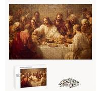 Jigsaw Puzzle 5000 Pieces for Adults - The Last Supper & Religion - Wooden Pieces with Classic Fit & HD Print - Stress Relief Hobby & Home Decor - 181 x 105 cm - Not for Children under 14 P3#467