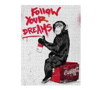 Jigsaw Puzzle 52x38cm/1000pcs for Adults Follow Your Dreams Banksy Jigsaw Puzzle Family Game Difficult Hard Deal As Gifts for The Whole Family 52x38cm/1000pcs