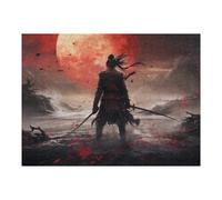 Jigsaw Puzzle 52x38cm/1000pcs for Adults Samurai Sunset Epic Warrior Scene Teenagers Puzzles Hands-on Game Hand Speed Race Deal As Gifts for The Whole Family 52x38cm/1000pcs