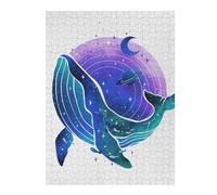 Jigsaw Puzzle 52x38cm/1000pcs for Adults Whale Galaxy Watercolor Puzzle for Adults Relax Games Perfect Decoration for Birthday, Chrismas 52x38cm/1000pcs