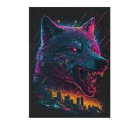 Jigsaw Puzzle 52x38cm/1000pcs for Teenagerss City Under Wolf's Roar Puzzle for Adults Hands-on Game Precision Cutting Deal As Gifts for The Whole Family 52x38cm/1000pcs