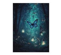 Jigsaw Puzzle 52x38cm/1000pcs for Teenagerss Enchanted Forest Lanterns Puzzle for Adults Hands-on Game Precision Cutting Deal As Gifts for The Whole Family 52x38cm/1000pcs