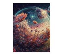 Jigsaw Puzzle 52x38cm/1000pcs for Teenagerss Galactic Cataclysm Cosmic Collision Jigsaw for Adults Toy Wall Decor Improve Memory Help The Brain Exercise 52x38cm/1000pcs