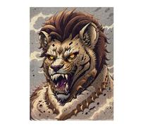 Jigsaw Puzzle 52x38cm/1000pcs for Teenagerss Roaring Lion Artwork -1 Puzzle for Adults Hands-on Game Precision Cutting Deal As Gifts for The Whole Family 52x38cm/1000pcs