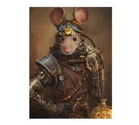 Jigsaw Puzzle 52x38cm/1000pcs for Teenagerss Steampunk Mouse Armor Puzzle for Adults Hands-on Game Precision Cutting Deal As Gifts for The Whole Family 52x38cm/1000pcs