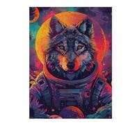 Jigsaw Puzzle 52x38cm/1000pcs for Teenagerss Wolf Astronaut Space Adult Puzzles Hands-on Game Birthday Present Deal As Gifts for The Whole Family 52x38cm/1000pcs