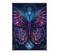 Jigsaw Puzzle 52x38cm/1000pcs Neon Butterfly Dreamscape Jigsaw Anti-Stress Toys But Fun And Humorous Deal As Gifts for The Whole Family 52x38cm/1000pcs