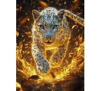 Jigsaw Puzzle 6000 Piece, Flame White Tiger Puzzles for Adults 6000, Wooden Puzzles, Jigsaw Puzzle Games Classic Educational, The Impossible Challenge, Games Family, Creativity Gift DX0YL1-467