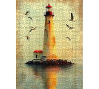Jigsaw Puzzle 6000 Piece, Lighthouse Seagull Puzzles for Adults 6000, Wooden Puzzles, Jigsaw Puzzle Games Classic Educational, The Impossible Challenge, Games Family, Creativity Gift DX0YL1-189