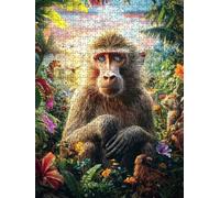 Jigsaw Puzzle 6000 Piece, Monkey Park Puzzles for Adults 6000, Wooden Puzzles, Jigsaw Puzzle Games Classic Educational, The Impossible Challenge, Games and Family Activities, Creativity Gift DX0YL1344