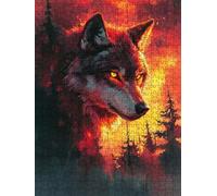 Jigsaw Puzzle 6000 Piece, Red Wolf Puzzles for Adults 6000, Wooden Puzzles, Jigsaw Puzzle Games Classic Educational, The Impossible Challenge, Games and Family Activities, Creativity Gift DX0YL1-334