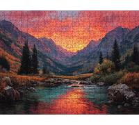 Jigsaw Puzzle 6000 Piece, Sunset Landscape Puzzles for Adults Puzzle Games Educational Game Jigsaws Puzzles for Adults, Fun Challenging Family Game Activities, for Wall Decor Gifts R1KH-730