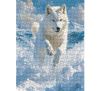 Jigsaw Puzzle 6000 Piece, Wave White Wolf Puzzles for Adults 6000, Wooden Puzzles, Jigsaw Puzzle Games Classic Educational, The Impossible Challenge, Games Family, Creativity Gift DX0YL1-289