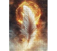 Jigsaw Puzzle 6000 Piece, White Feathers Puzzles for Adults 6000, Wooden Puzzles, Jigsaw Puzzle Games Classic Educational, The Impossible Challenge, Games Family, Creativity Gift DX0YL1-60