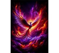 Jigsaw Puzzle 700 piece,Fantasy Flame Phoenix Puzzles for Adults,Educational Game Challenge Toy 700 Pieces DIY puzzles Family Decoration puzzle