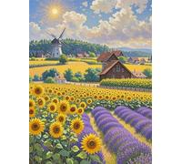 Jigsaw Puzzle 700 piece,Rural Sunflower Landscape Puzzles for Adults,Educational Game Challenge Toy 700 Pieces DIY puzzles Family Decoration puzzle