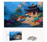 Jigsaw Puzzle 700 Pieces for Adults - Mountain & Architecture - Wooden Pieces with Classic Fit & HD Print - Stress Relief Hobby & Home Decor - 52 x 38 cm - Not for Children under 14 P3#167