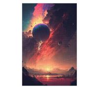 Jigsaw Puzzle 75x50cm/1000pcs for Adults Distant Planet Horizon Jigsaw Puzzle Family Game Difficult Hard Deal As Gifts for The Whole Family 75x50cm/1000pcs