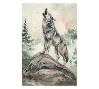 Jigsaw Puzzle 75x50cm/1000pcs for Adults Echoes of The Untamed Wolf Jigsaw Puzzle Family Game Difficult Hard Deal As Gifts for The Whole Family 75x50cm/1000pcs