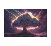Jigsaw Puzzle 75x50cm/1000pcs for Adults Enchanted Tree of Lightning Storms Teenagers Puzzles Hands-on Game Hand Speed Race Deal As Gifts for The Whole Family 75x50cm/1000pcs