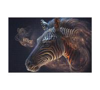 Jigsaw Puzzle 75x50cm/1000pcs for Adults Galactic Zebra Cosmic Artistry -1 Jigsaw Puzzle Family Game Difficult Hard Deal As Gifts for The Whole Family 75x50cm/1000pcs